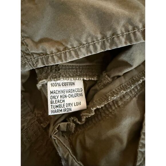 Talbots Petites 10P Olive Green Cotton Utility Jacket Safari Style Casual Blazer - Picture 11 of 11